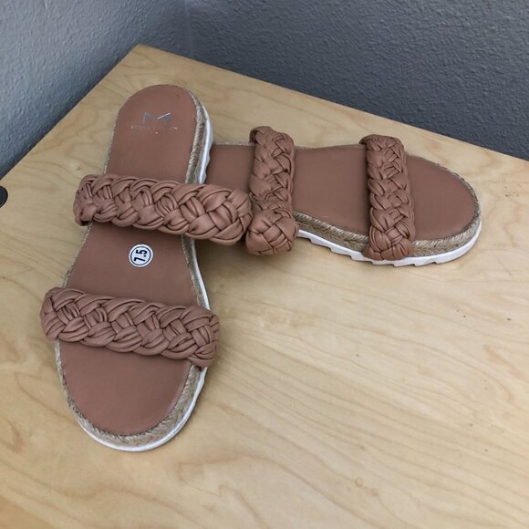 MARC FISHER Jaimee Espadrille Leather Slides - Picture 2 of 11